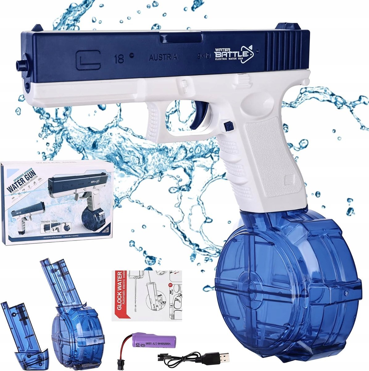 Elektryczny Glock pistolet na wodę Automatyczny dla dzieci