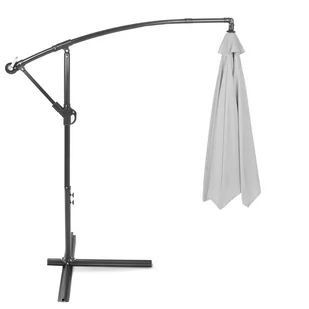 Parasol ogrodowy Malabo 300 cm Grey / Light Grey z podstawą - Parasole ogrodowe - miniaturka - grafika 3