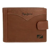 Portfele - Pepe Jeans Kurtka Poziomy portfel z zatrzaskiem Brązowy 11x8,5x1 cm Skóra by Joumma Bags, Brązowy brązowy, Talla única, Portfel poziomy z zapięciem na klik - miniaturka - grafika 1