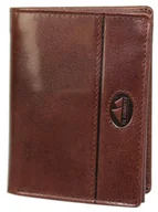 Portfele - Portfel Męski Skórzany EL FORREST Duży Pionowy Bez Zapięcia Dwa Skrzydełka RFID 859 R 22 13 x 10 x 3 [cm] BRĄZOWY - miniaturka - grafika 1