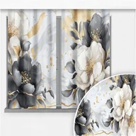 Zasłony - ZASŁONY GOTOWE 2 SZT KOMPLET ZASŁON DO KUCHNI 70X160 TUNEL ZASŁONA WZÓR 417 - miniaturka - grafika 1