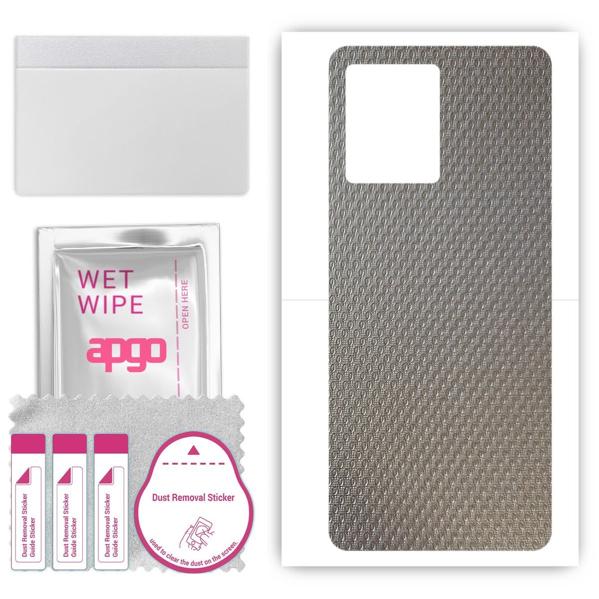 Folia naklejka skórka strukturalna na TYŁ do Oppo Reno7 4G - Aluminium krople - apgo SKINS