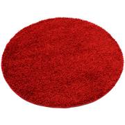 Dywany - Czerwony okrągły dywan shaggy w stylu nowoczesnym - Ozis - miniaturka - grafika 1