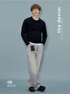 Spodnie męskie - Reserved - Jeansy baggy z efektem sprania - szary - miniaturka - grafika 1