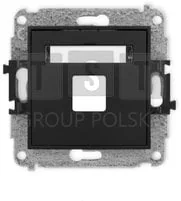 Karlik ICON Mechanizm gniazda multimedialnego pojednczego bez modułu standard Keystone czarny mat 12IGM-1P - Gniazdka elektryczne - miniaturka - grafika 1