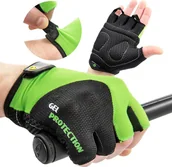 Rękawiczki rowerowe - Accent Rękawiczki Rider, czarno - zielone L - miniaturka - grafika 1