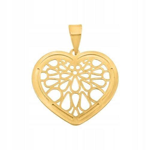 Złota Przywieszka Serce Serduszko 585 0.90 g Rodium