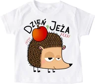 Koszulki dla dziewczynek - Koszulka Z JEŻEM NA DZIEŃ JEŻA - miniaturka - grafika 1