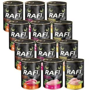 RAFI Cat Adult Mix Smaków 12x400g - Mokra karma dla kotów - miniaturka - grafika 1