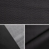 Pasmanteria - Skaj Ekoskóra Sztuczna Skóra Tkanina Tapicerska Materiał Czarny 0,5 Mb - miniaturka - grafika 1