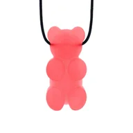 Gryzaki dla dzieci - ARK Gummy Bear - Gryzak Naszyjnik w kształcie Misia Transparentny Czerwony - Twardy - miniaturka - grafika 1