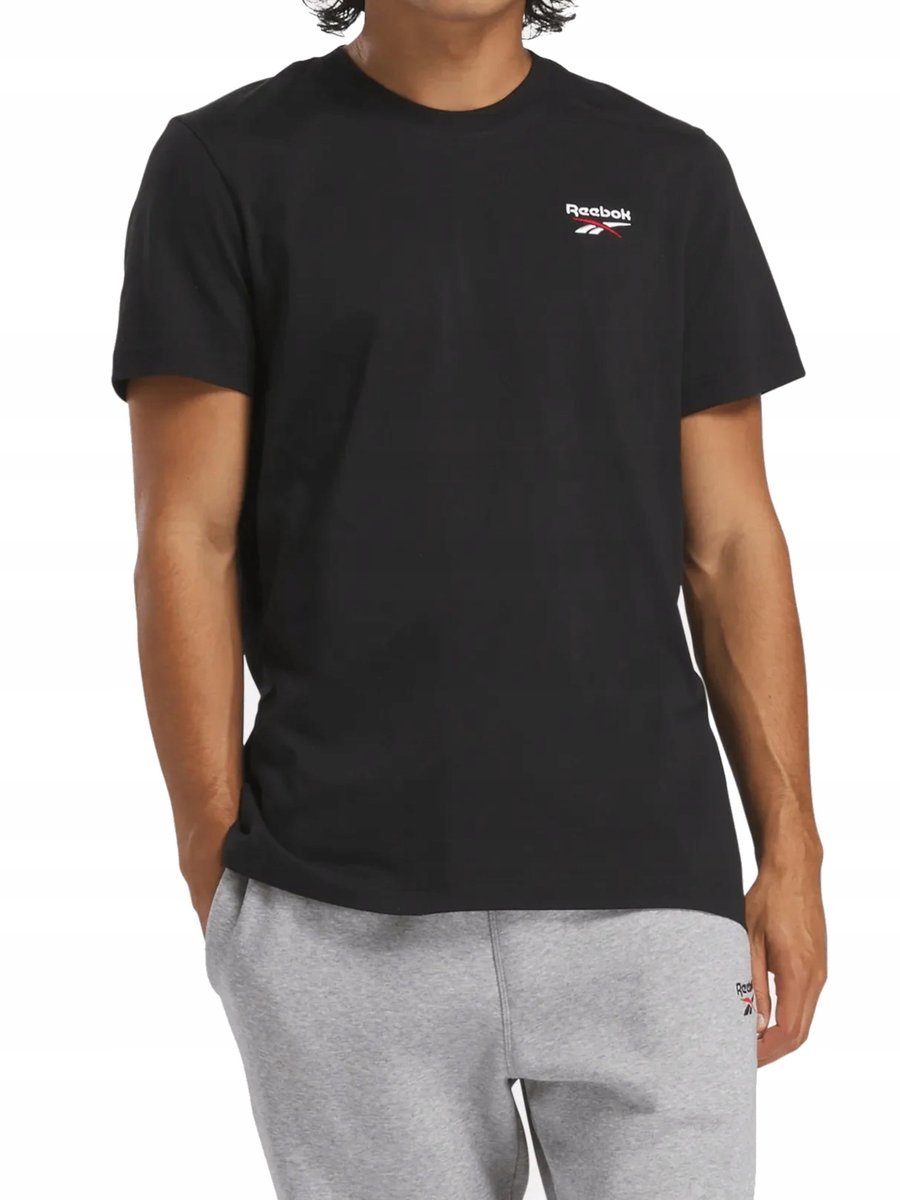 KOSZULKA REEBOK męska 100221874 czarna sportowa bawełniana t-shirt S S
