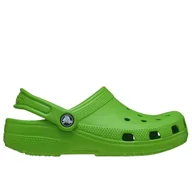 Klapki i japonki damskie - Klapki dziecięce Crocs Classic Clog 206991-30T - zielone - miniaturka - grafika 1