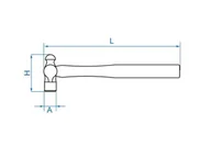 Nożyce i noże - MŁOTEK TYP AMERYKAŃSKI 370g 300mm King Tony - miniaturka - grafika 1