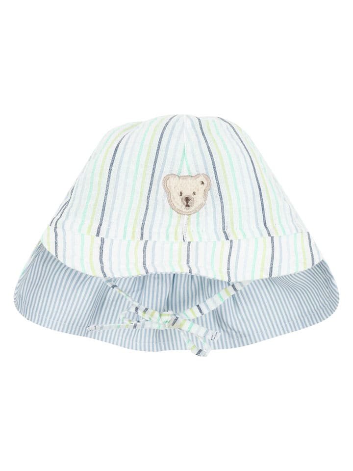 Steiff Kapelusz w kolorze biało-błękitnym