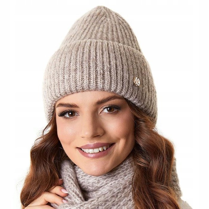 Czapka zimowa damska MARTINA Jasny beż