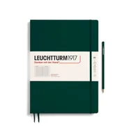 Notesy i bloczki - Notatnik Leuchtturm1917 Master Slim A4+, Linie, Forest Green - miniaturka - grafika 1