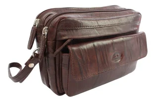 Ekskluzywna Saszetka Premium Męska Skórzana El Forrest MB25 23 Skóra Naturalna Bydlęca CZEKOLADOWA 21 x 17 x 8 [cm] - Torby męskie - miniaturka - grafika 1