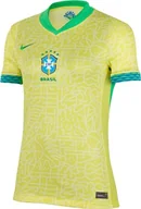 Koszulki i topy damskie - Nike Top Brasil Dri-Fit Stadium JSY krótki rękaw Home, Dynamic Yellow/Lemon Chiffon/Green Spark, FJ4334-706, M - miniaturka - grafika 1