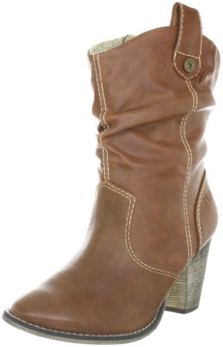 s.Oliver Damskie kozaki i botki Casual Fashion, brązowy - Braun koniak 305-36 EU