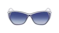 Okulary przeciwsłoneczne - KARL LAGERFELD Okulary przeciwsłoneczne damskie, Biały/Niebieski, rozmiar uniwersalny - miniaturka - grafika 1