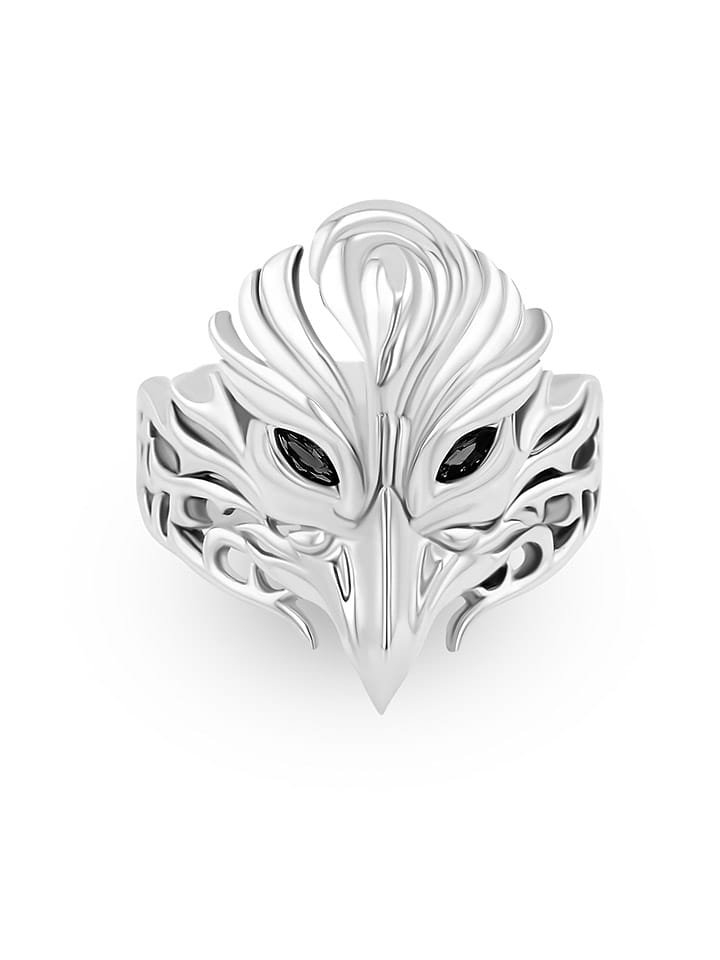 Uomo Srebrny pierścionek z cyrkoniami