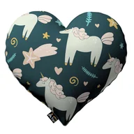 Poduszki dekoracyjne - Poduszka Heart of Love, niebieski, 45x15x45cm, Magic Collection - miniaturka - grafika 1