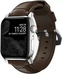 Nomad Skórzany pasek Traditional Band do Apple Watch Ultra Apple Watch Ultra (49mm) 8/7 (45mm) /6/SE/5/4, brązowy - Akcesoria do smartwatchy - miniaturka - grafika 1