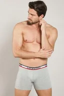 Majtki męskie - Bokserki męskie bawełniane szare (2pack) w sportowym stylu Kappa K1214 - miniaturka - grafika 1