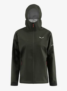 Kurtka przeciwdeszczowa damska Salewa Puez Aqua 4 PTX 2.5L Jacket - dark olive - Kurtki damskie - miniaturka - grafika 1
