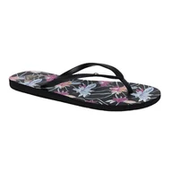 Klapki i japonki damskie - Japonki damskie Roxy Bermuda Print czarne ARJL100871-BL0 40 - miniaturka - grafika 1
