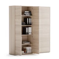 Szafy biurowe - PLAN Szafa biurowa wysoka BLOCK Wood 611227 - miniaturka - grafika 1