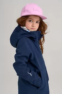 Czapki dla dzieci - Reima czapka z daszkiem bawełniana dziecięca Lippis kolor różowy gładka - grafika 1