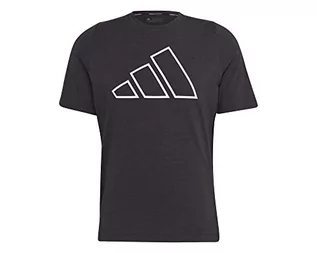 Koszulki męskie - adidas Męski t-shirt, 3 bary, czarny, S, czarny, S - grafika 1