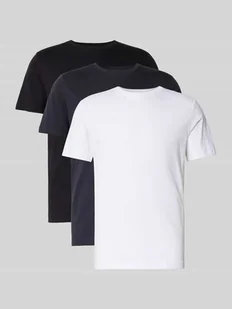 T-shirt o kroju regular fit z czystej bawełny w zestawie 3 szt. - Koszulki męskie - miniaturka - grafika 1