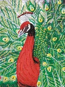 Malowanie po numerach - Norimpex Diamentowa mozaika Mandala 7D Paw 40x30cm 1006621 - miniaturka - grafika 1