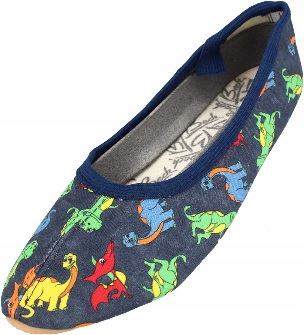 BECK KAPCIE DZIECIĘCE Z BAWEŁNY GRANATOWE ZE WZOREM DINOZAURÓW 23 6KA