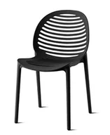 Krzesła - King Home Krzesło SUNNY czarne - polipropylen - poliwęg KH010100217 - miniaturka - grafika 1
