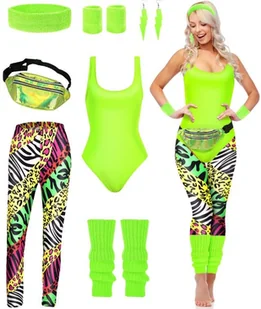 Strój Przebranie Disco Neon Lata 80 90 Zestaw Retro Body Legginsy 8W1 L Xl - Stroje karnawałowe Strój Przebranie Disco Neon Lata 80 90 Zestaw Retro Body Legginsy 8W1 L Xl - Stroje karnawałowe - miniaturka - grafika 1
