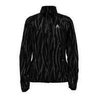 Kurtki i kamizelki sportowe damskie - Kurtka do biegania damska Odlo Jacket ESSENTIAL LIGHT PRINT - miniaturka - grafika 1
