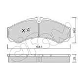 Klocki hamulcowe - Klocki hamulcowe - komplet CIFAM 822-212-6 - miniaturka - grafika 1