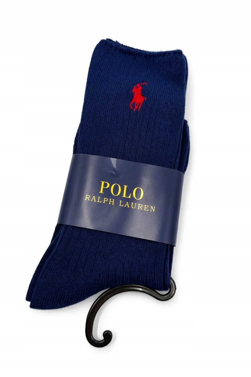 Damskie długie skarpety granatowe POLO Ralph Lauren 1 para 10283
