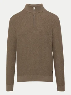 s.Oliver Sweter 2150765 Brązowy Regular Fit - Swetry męskie - miniaturka - grafika 1