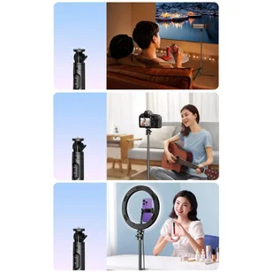 Selfie stick / kijek teleskopowy ze stojakiem i pilotem Bluetooth 1.5m Ugreen LP586 - czarny - Selfie stick - miniaturka - grafika 12