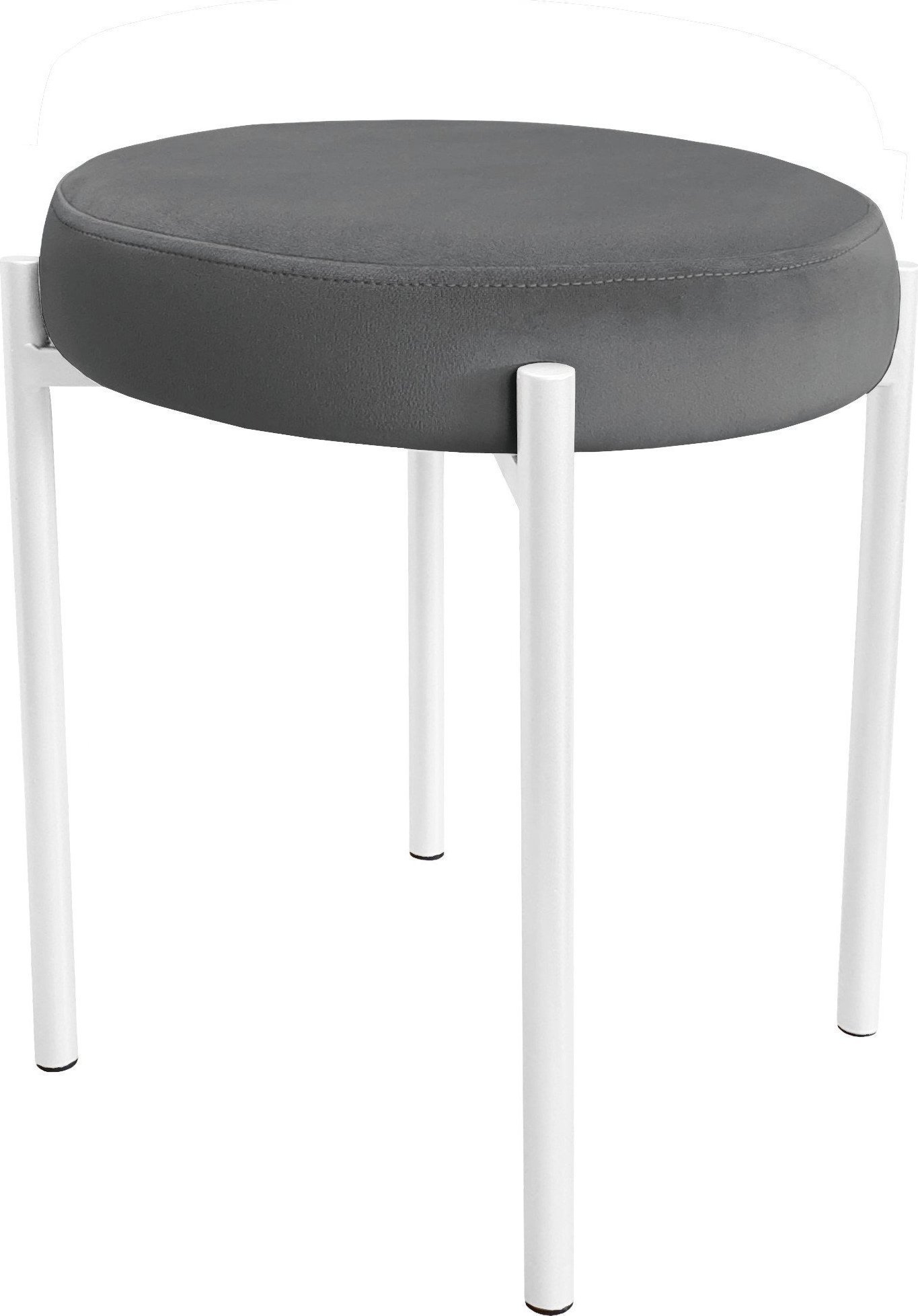 Atos TABORET DIOR STOŁEK LOFT metal podstawa biała BL14
