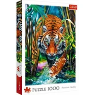 Puzzle - Trefl Puzzle 10528 Drapieżny tygrys 1000 elementów ŁÓDŹ 10528 - miniaturka - grafika 1