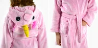 Moda i Uroda OUTLET - Szlafrok dziecięcy różowy jednorożec pegaz 104 - miniaturka - grafika 1