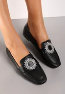 Mokasyny damskie - Czarne Mokasyny Lizzi - miniaturka - grafika 1