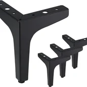 Zawiasy, okucia i inne akcesoria - Nowoczesne nogi meblowe, nogi zamienne, wysokość 15 cm, zestaw 4 szt. (czarne) - miniaturka - grafika 1