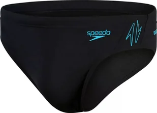 Speedo Męskie kąpielówki Speedo HYPERBOOM SPL 7CM BRF AM black/bolt rozmiar 30 - Kąpielówki męskie - miniaturka - grafika 1